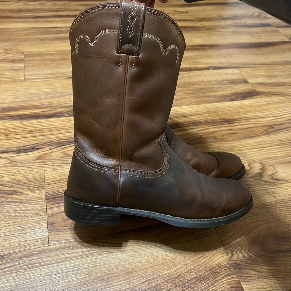 justin bullhide cowboy boots 8.5D - Picture 3 of 6